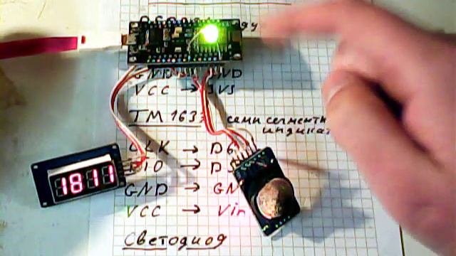 Часы с синхронизацией по WI-FI Node MCU v3 смотреть онлайн