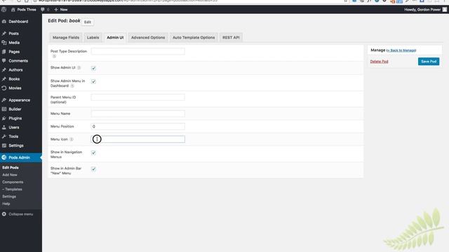 How to change the WordPress menu item order and icons using the PODS plugin. смотреть онлайн