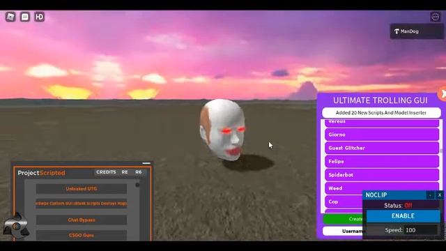 Roblox Console Script (Trolling GUI) смотреть онлайн