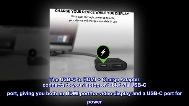 Belkin USB-C to HDMI Adapter + Charge (Supports 4K UHD Video, Passthrough Power up to 60W смотреть онлайн