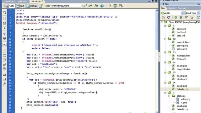Javascript oktatóvideó 2.rész: AJAX és PHP смотреть онлайн