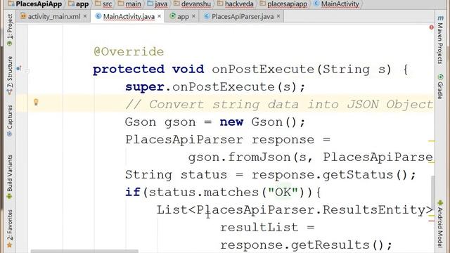 JSON Parsing - How to use Google Places API - Part 2 смотреть онлайн