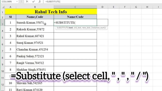 Using Substitute Function In Microsoft Excel 2023 #shorttrick смотреть онлайн
