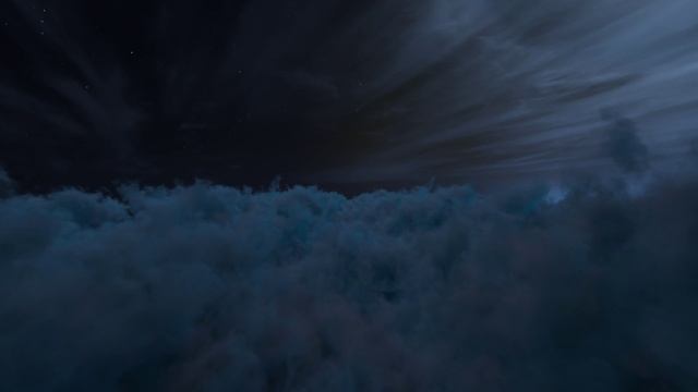 Бесплатный Видео Футаж Облака Ночью - Полёт в облаках. Бесконечный Бесшовный цикл версия 01 смотреть онлайн