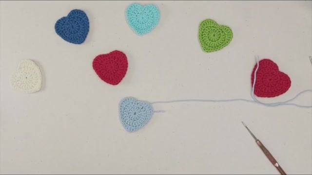 Вязание крючком - Сердечки смотреть онлайн