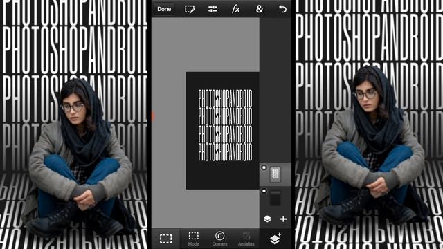 Cara Edit Prespective Text Tutorial Photoshop touch android смотреть онлайн