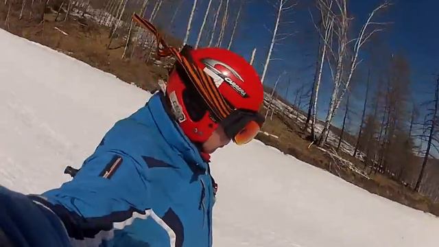 Ski. Горные лыжи. Абзаково. Go Pro HD. смотреть онлайн