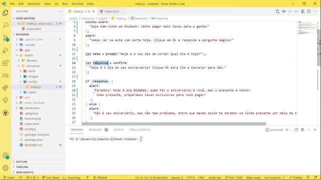 Caixas de diálogo: prompt, confirm e alert смотреть онлайн