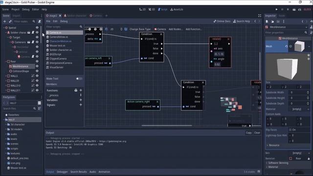 Third Person 3d camera control with the mouse - Godot visual scripting смотреть онлайн