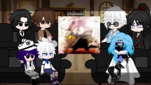 Anime/game characters react to each other | Gojo Satoru | 5/7