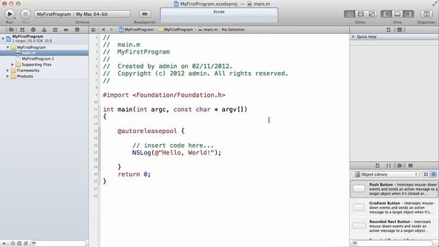 Objective-C Tutorials: 3 - Creating New Projects and ARC смотреть онлайн