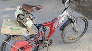 Самодельны электровелосипед с колесом от гироскутера