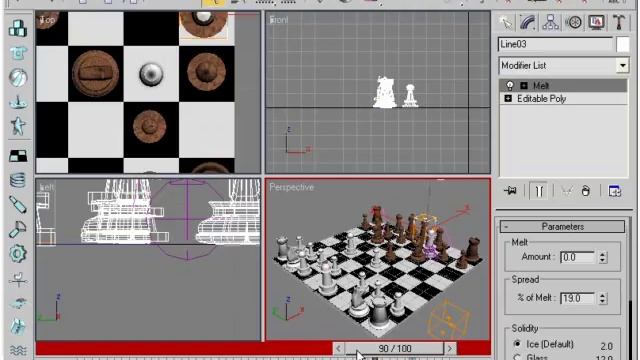 Видеокурс по 3d max. Шахматная партия 8. Урок 163 смотреть онлайн