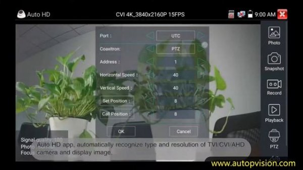 CCTV IP Camera Tester Monitor, 8MP AHD CVI TVI CVBS IP Camera Test 4K HD Display