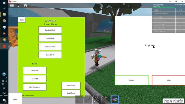 HACK ❓LUCKY BLOCK Battlegrounds Lucky GUI