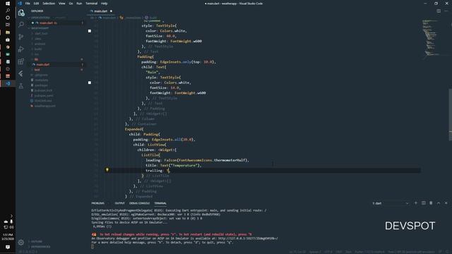 Flutter: Create A Basic Weather App | DEVSPOT смотреть онлайн