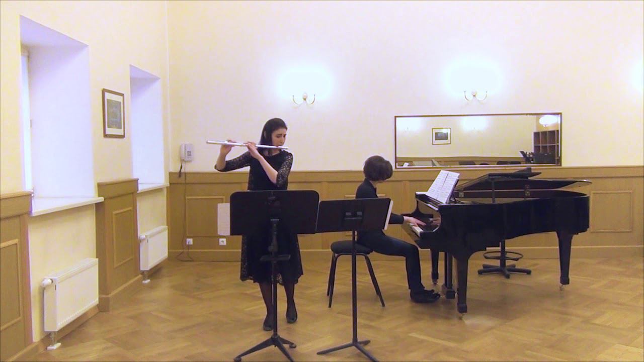V. Tsybin - Etude №1 (Scherzo). Anna Glushkova - flute, Anna Grishina - piano. смотреть онлайн