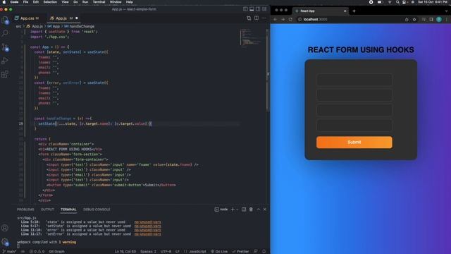 How to make a Basic Form using React Hooks with validation | Beginner course | Mini Project смотреть онлайн