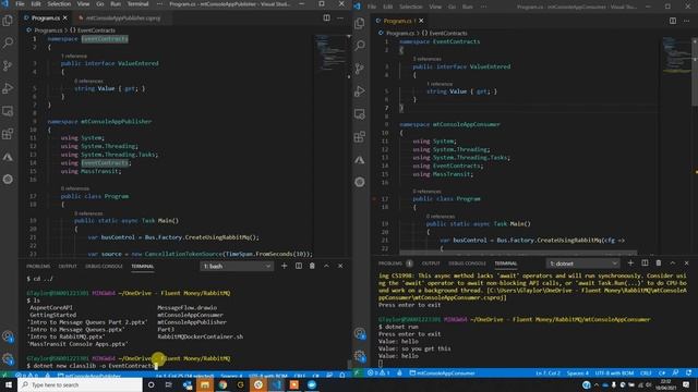 RabbitMQ MassTransit - Console App and Topshelf смотреть онлайн