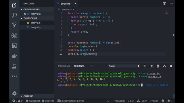 Typescript Essentials #21 - Arrays | Splice смотреть онлайн
