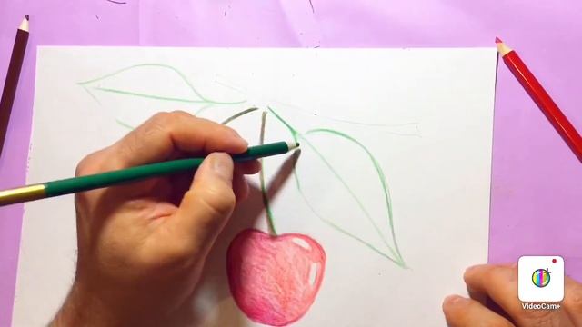 Рисуем вишню карандашами смотреть онлайн