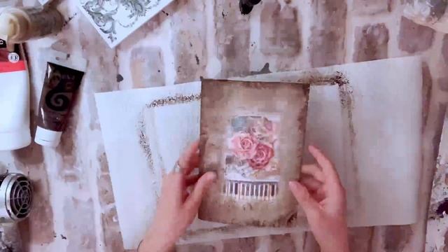 ?#Decoupage Tutorial DIY Vintage Postcard?Декупаж урок винтажная открытка своими руками?Mixed Media смотреть онлайн