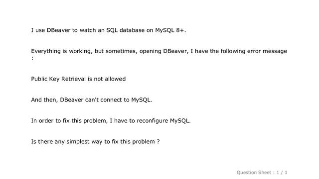 MySQL : Connexion between DBeaver & MySQL смотреть онлайн