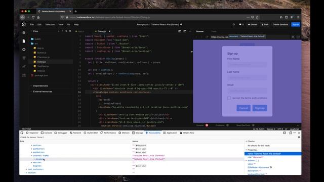 Building an accessible dialog using React Aria смотреть онлайн