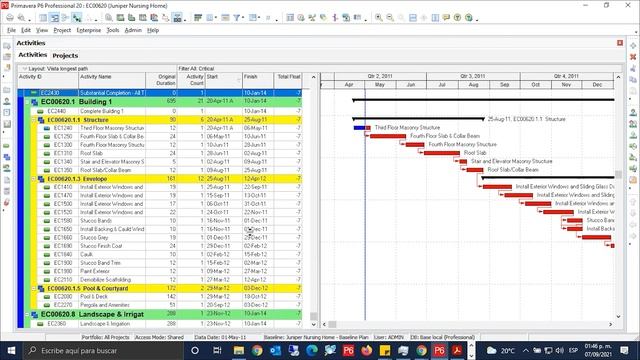 Identifica las actividades near critical con Primavera P6 смотреть онлайн