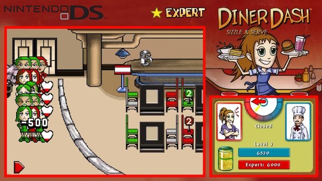Diner Dash: Sizzle & Serve (Nintendo DS) - 1080p60 HD Walkthrough Part 11 - Sushi, Level 1 to 5 смотреть онлайн