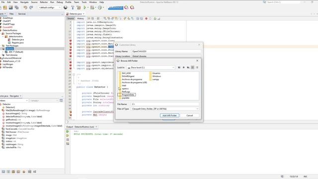 Descarga, configuración e importación de OpenCV en Java para detectores faciales смотреть онлайн