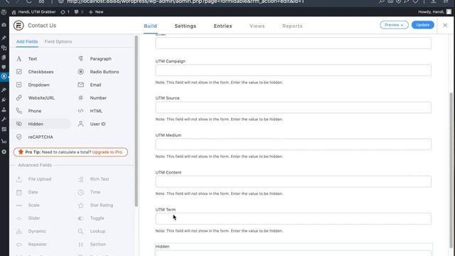 Formidable Forms UTM Tracking with HandL UTM Grabber/Tracker for WordPress website смотреть онлайн