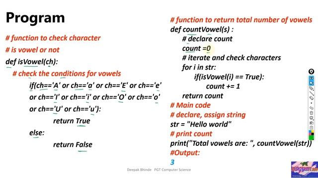 Count vowels in a string|| Python Program смотреть онлайн