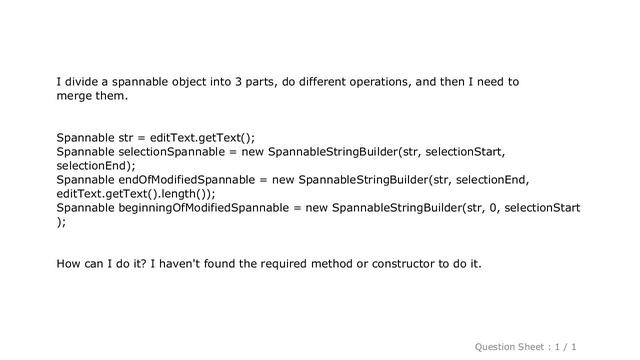 Android : How to merge some spannable objects? смотреть онлайн