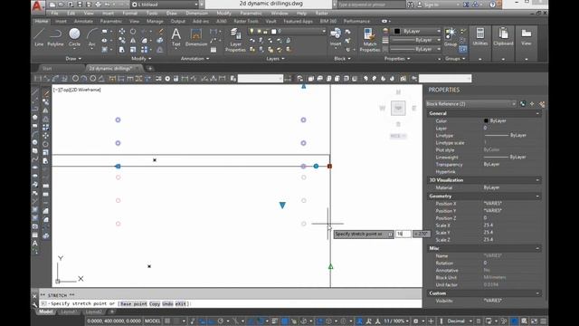 Autocad 2d dynamic block drillings for furniture смотреть онлайн