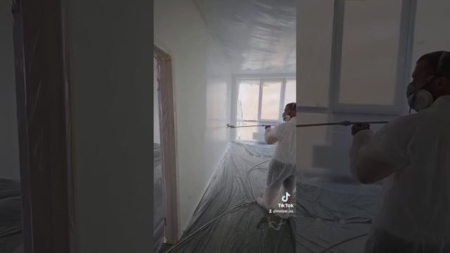 Безвоздушная покраска. #малярныеработы #безвоздушнаяпокраска #киев #киевскаяобласть #маляр #качеств