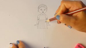 Простые рисунки #10 Как нарисовать куклу из игра в кальмара