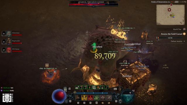 Diablo 4 : World Boss [ Avarice Lv 90 ] [ Necromancer ] [ World IV - Torment ] смотреть онлайн