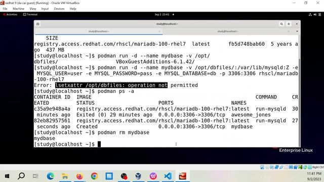 Redhat Linux 9 Lab: Attaching Storage to Containers with MariaDB смотреть онлайн