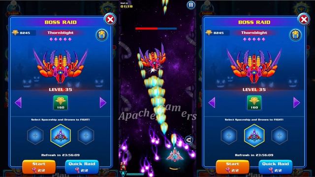 Galaxy Attack: Alien Shooting | New Boss Mode | Boss Raid Mode | Level 31 To 35 | By Apache Gamers смотреть онлайн