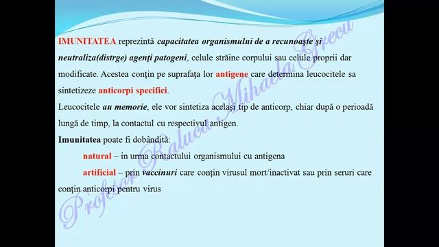 GRUPE DE SANGE  IMUNITATEA -Lectii De Biologie Clasa A VI-a