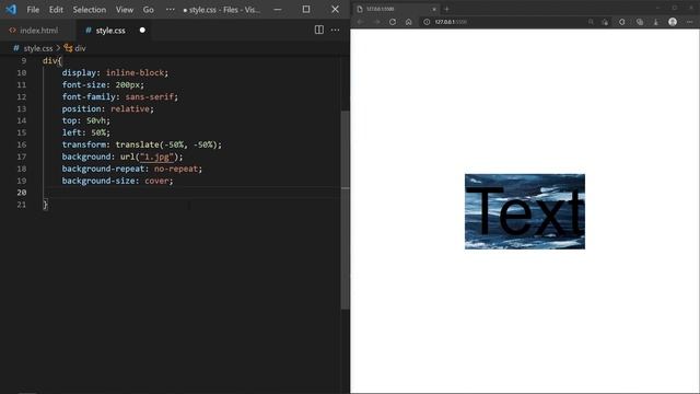 Custom Image Text Background using only HTML & CSS смотреть онлайн