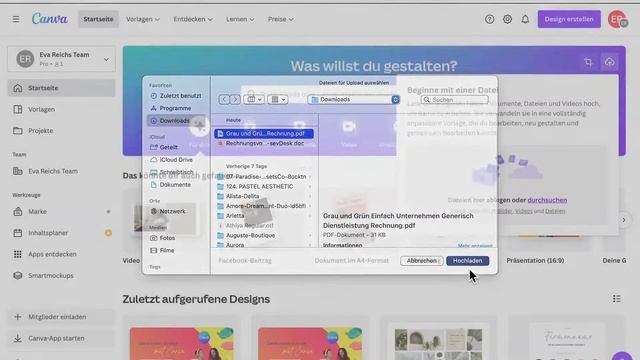 PDF hochladen und bearbeiten mit Canva смотреть онлайн
