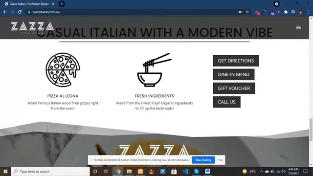 Zazza Italian Restaurant Website made in WordPress смотреть онлайн