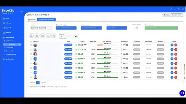 Reloj checador para control de asistencia - Fiscoclic People смотреть онлайн