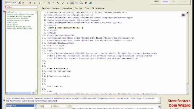 Steve Forster's Dom Wizard - HTML/CSS Editor for XP смотреть онлайн