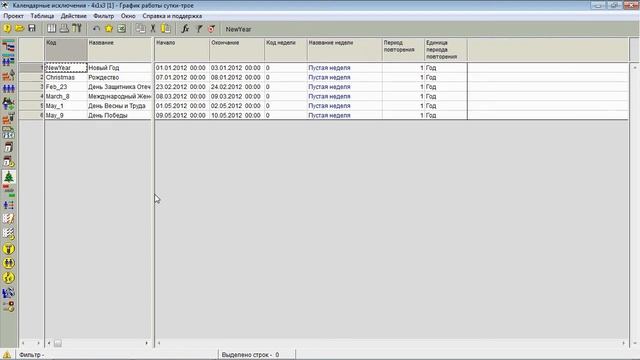 Spider Project. Моделирование графика работы сутки-трое.