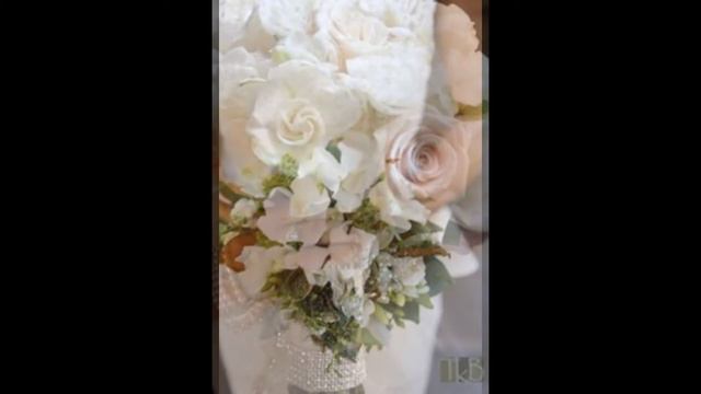 Gardenia And Rose Wedding Bouquet