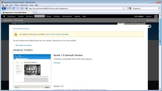 Drupal 7 Tutorial: Admin Tour
