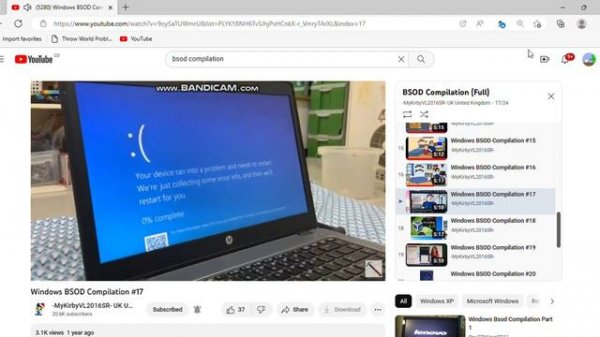 Windows BSOD Compilation Part 9